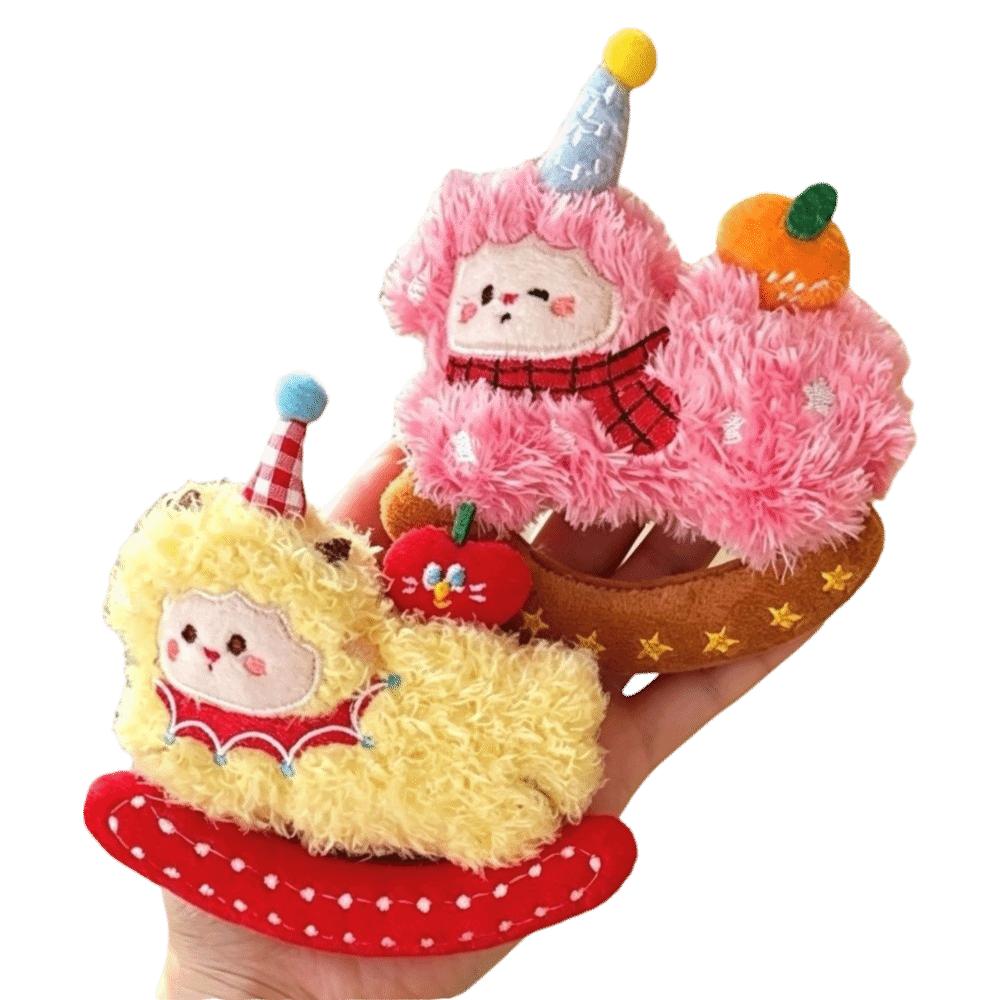 Fluffy Curly Haired Lamb Pendant Soft Sheep Pendant Bag Charm Plush Sheep Keychain  Women