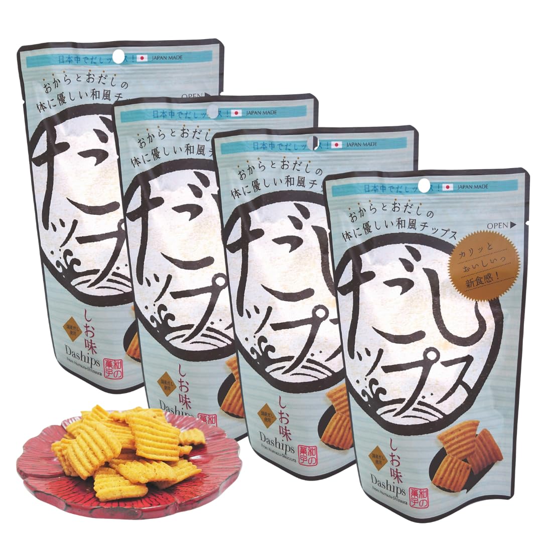 

Mizunoto Dashi Salt 1 x 4 bags Made with okara okara fried Shizuoka baby dashi Chips, Flavor, bag/50g set. (soy pulp), Japanese-style chips, powder,