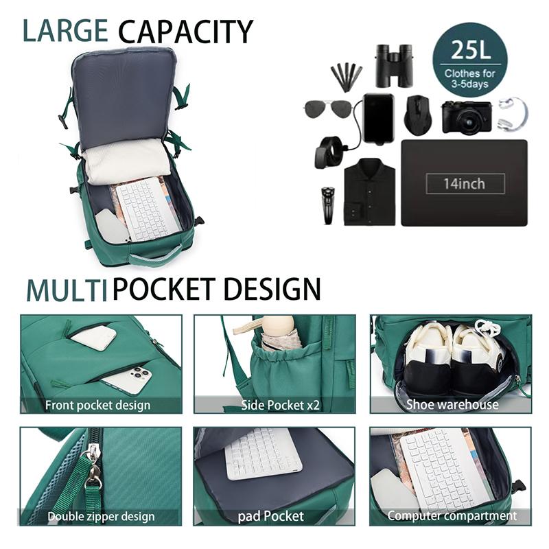 Women's Backpack, Women's Large Capacity Travel Backpack, Work Clothing School Bag, Fashionable Computer Bag, Short-Distance Bus