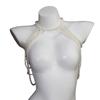 Elegant Faux Pearls Body Chain Shoulder Necklace Adjustable for Women Bra Chain for Parties Weddings and Festivals