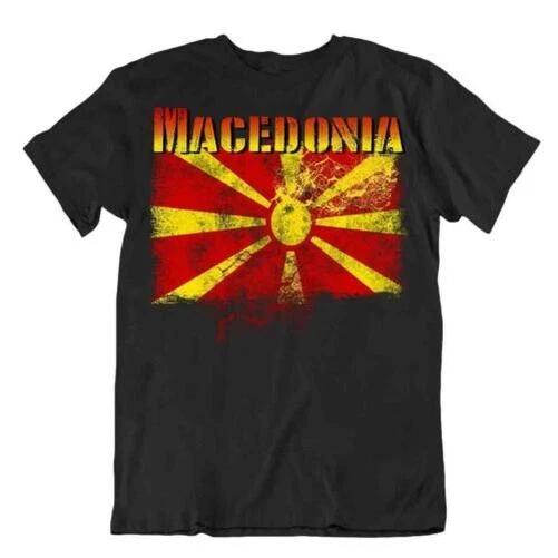 Macedonia flag Tshirt T-shirt Tee top city map Vergina Sun belarus good textile M