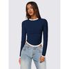 New Versatile Women'S Long Style Sexy Casual Fashionable Comfortable High-End T-Shirt Top Base Shirt