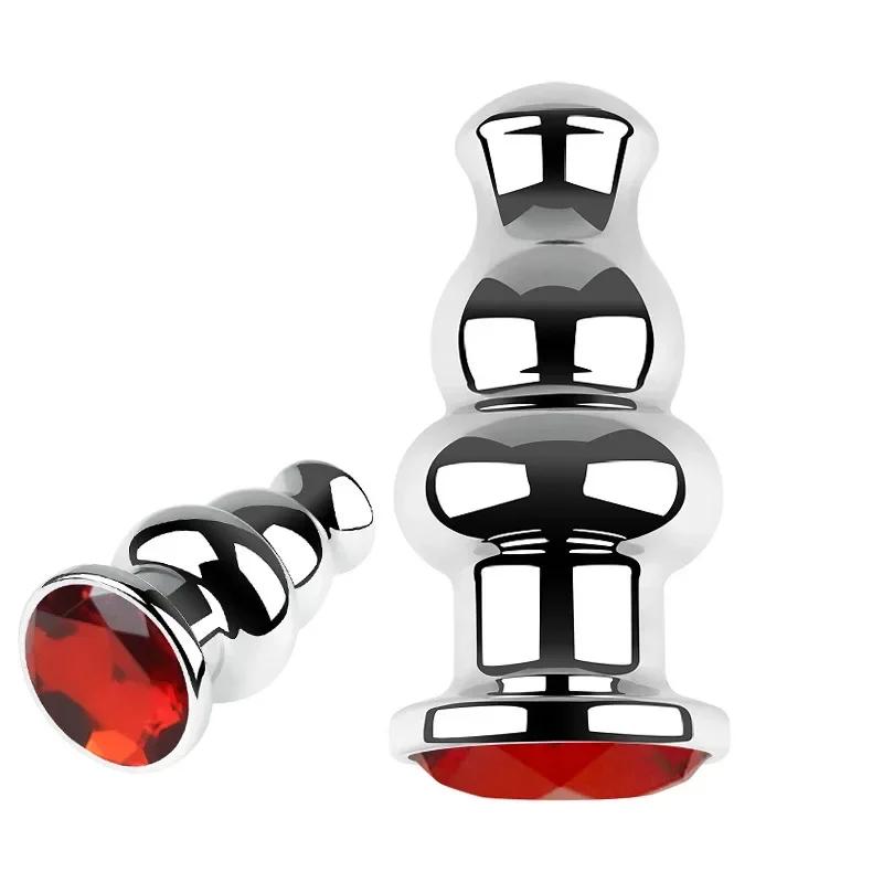 Anal Plug Sex Toys Crystal Heart Smooth Steel Annal Extreme Butt Buttplug for Woman Prostate Massager Stimulator Adult Toys Man