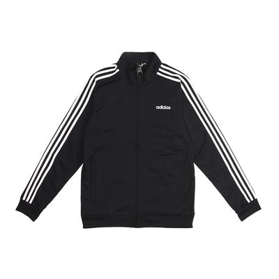 Knit Stand Collar Loose Windproof Sports Logo Jacket Black Men's DQ3070