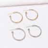 10pcs Color-Preserving 14K Gold-Wrapped C-Shaped 925 Sterling Silver Needle Fashion Spherical Semi-Round Diy Jewelry Accessories