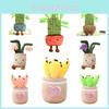 Creative Plant Pot With Cake Mushroom And Tulip Design