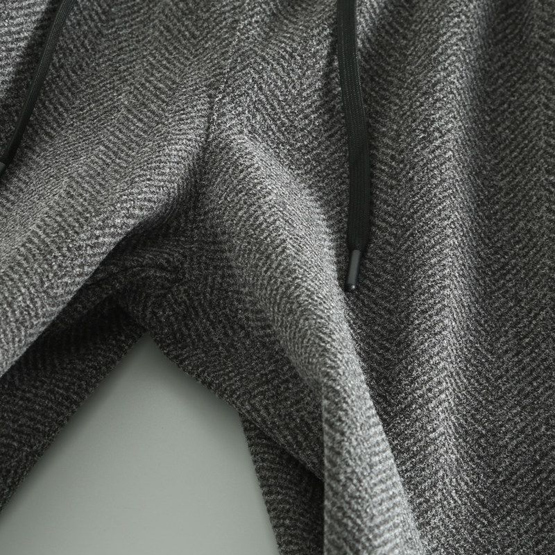 Trade Cattle Goods Overplus Order Spring and Autumn Men's Elastic Waist Solid Trousers Straight Sweatpants Loose Casual Pants Straight Pants Fashion