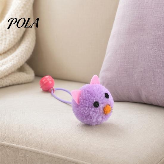 Soft Cat Toy Mouse Plush Ball, Fluffy Ball with Bell, Kitten Bell Teething for Indoor Cats Boredom Relief Interactive Play Macaron Color