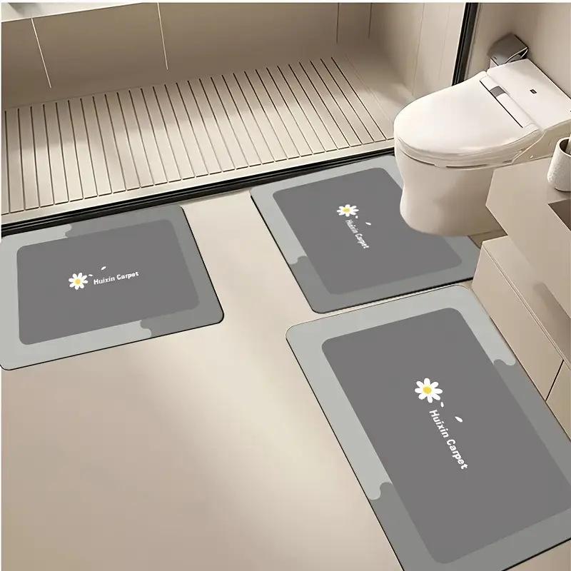 

Набор ковриков для ванной из диатомовой земли Clover: Впитывающие, Грязеотталкивающие, Быстросохнущие, Нескользящие Трехкомпонентные Подушечки для ног 3-Piece 50x80+60x90+U50x60cm