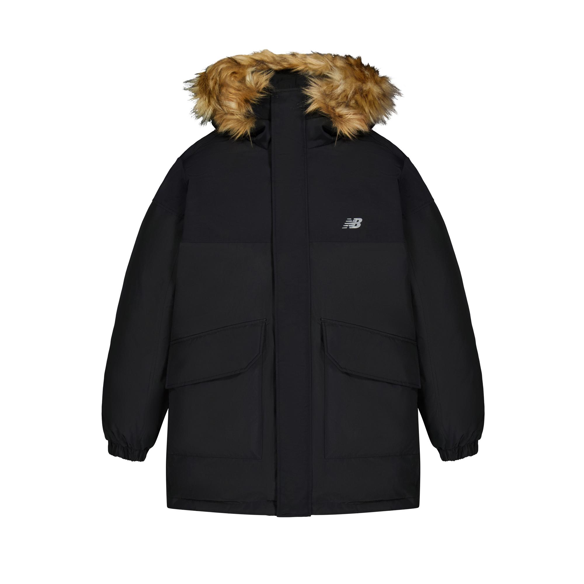 New Balance Down Jackets Men s Hooded Moderate Puffer Jacket AMJ53371-BK M