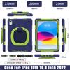 2022 iPad 10th Generation Full-Around Tablet Cover 10.9-Inch PC Case Handle Kickstand Rugged Shockproof Compatible A2757 A2777