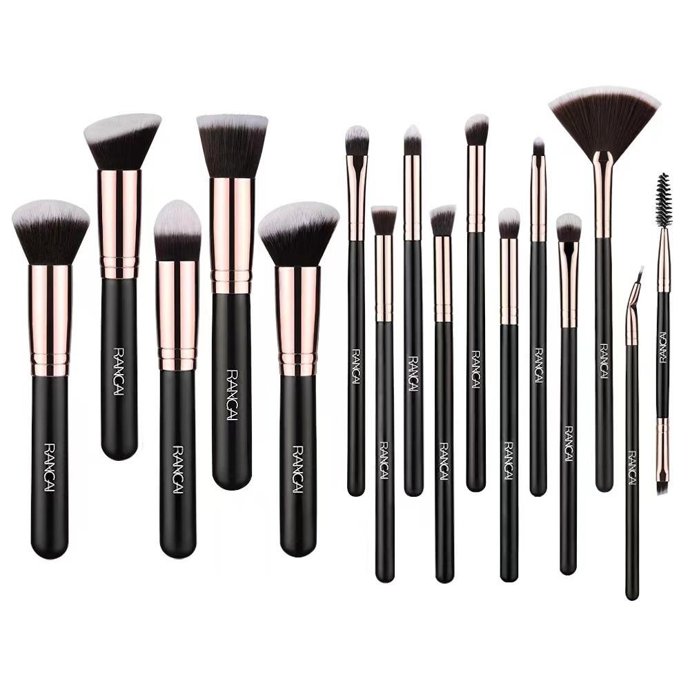 Neues 11/12/16 Schwarz-Gold Make-up Pinsel Set Weiches Haar Puderpinsel Foundation Pinsel Highlighter/Aufhellungs Pinsel
