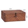 Woven Sea Vine & Bamboo Rectangle Snack Storage Basket