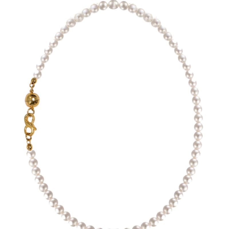 LAYERMOOD 24 Gold ball pearl Necklace-silver925