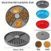 Hunde-Futtermatte Silikon Katzen-Langsamfresser-Näpfe mit Saugnapf Slow-Feeding-Pad Hunde-Leckmatte Angstlösende Utensilien