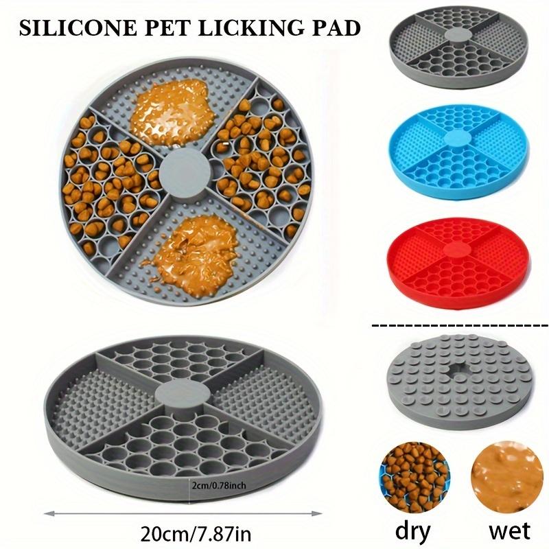 Hunde-Futtermatte Silikon Katzen-Langsamfresser-Näpfe mit Saugnapf Slow-Feeding-Pad Hunde-Leckmatte Angstlösende Utensilien