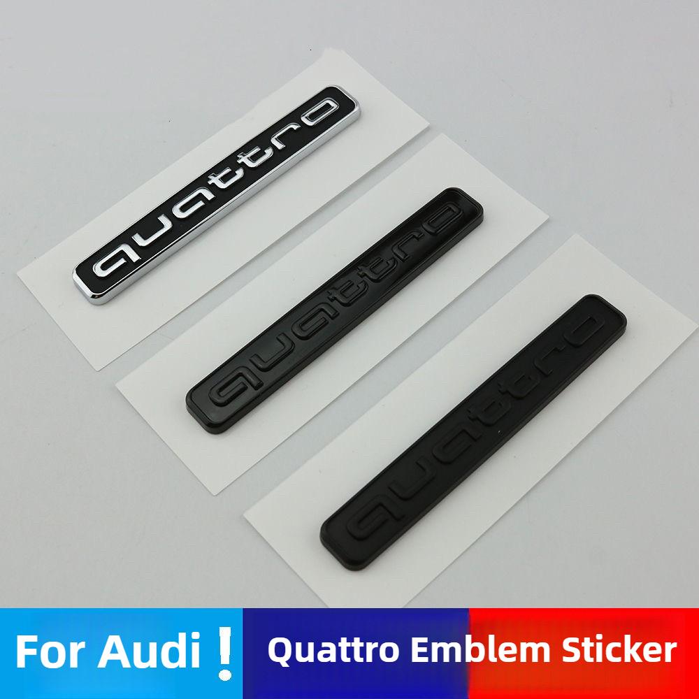 1Pc 95mm 3D ABS Quattro Car Rear Trunk Badge Side Emblem Sticker For A3 A4 A5 A6 A7 A1 A2 Q3 Q5 Q7 S3 S4 S5 S6 Quattro Accessories