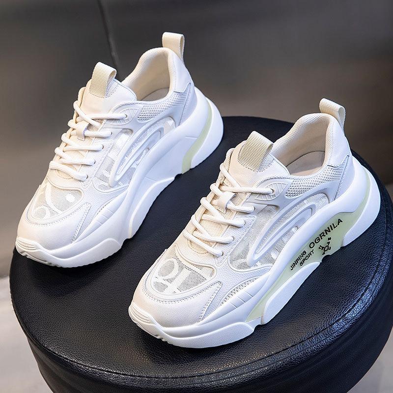 

Women s shoes 2025 new single shoes summer fashion breathable versatile sports and leisure shoes shallow flat shoes children 40 бежевый