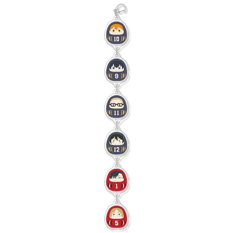 

Volleyball Boy Key Ring Animation Collection Line Acrylic 6 Double Sided HD Animation Design Accessories Hanging Decoration Piece for Fans Collector