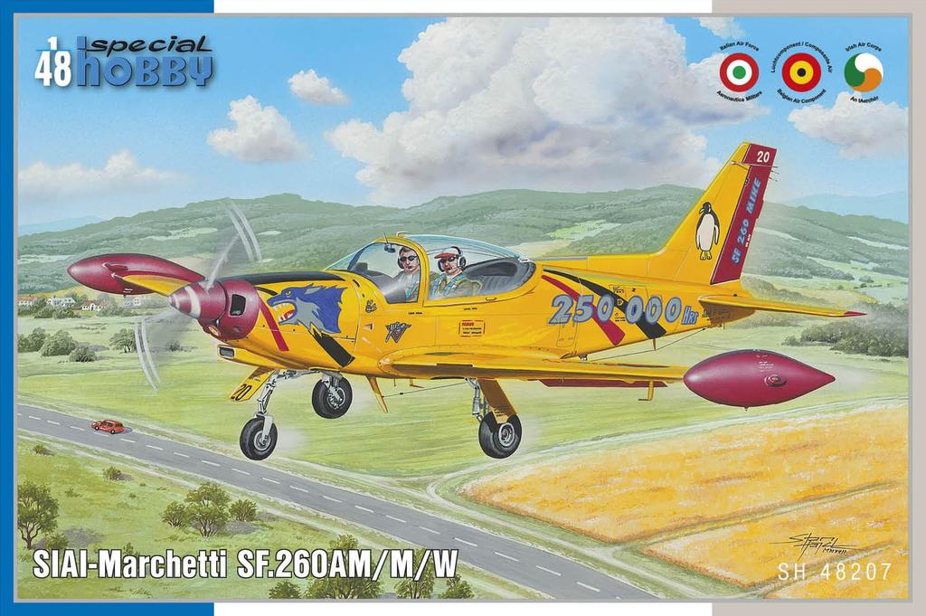 Special Hobby Italy Light Plastic Model SH48207 1/48 SIAI-Marchetti SF-260M/AM/W Liaison/Trainer