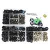 Passend für Kawasaki Ninja ZX-9R 1998-2001 Motorrad Kompletter Verkleidungsbolzen-Kit Clips Unterlegscheibe Befestigungselement Stahl ZX9R