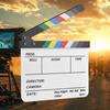 Acrylic Production Slates with Color Clapper Sticks with Dry Erases Markers for Movie Filming Video Recording Accessories