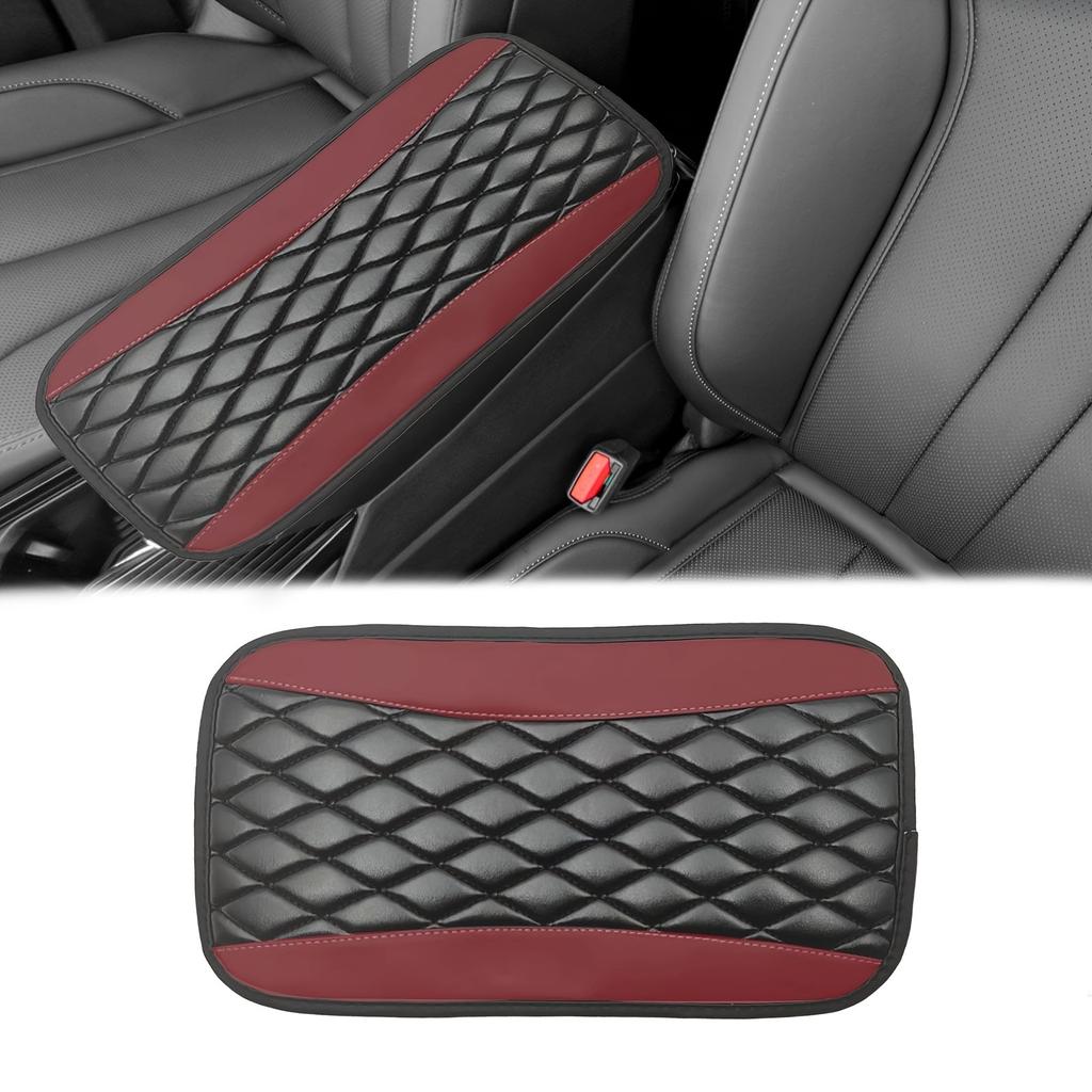 Car Central Armrest Box Console Cover PU Leather Car Interior Central Armrest Box Pad Non Slip Decor Mat Universal Accessories