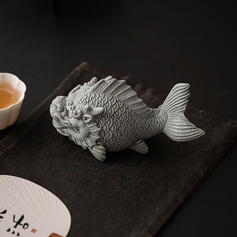 Guochao Rui Animal Dragon Fish Tea Pet Tea Play Decoration Home Creative Fish Tank Landscape Living Room Tabletop Decoration New