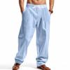 Men's Loose-Fit Wide-Leg Casual Beach Pants.