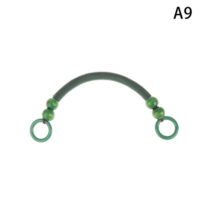 1Pc 10 Colors Wood Beads Purse Handles For Bag Making Purse Straps Wood Beaded Bag Handles Replacement Handbag Handles