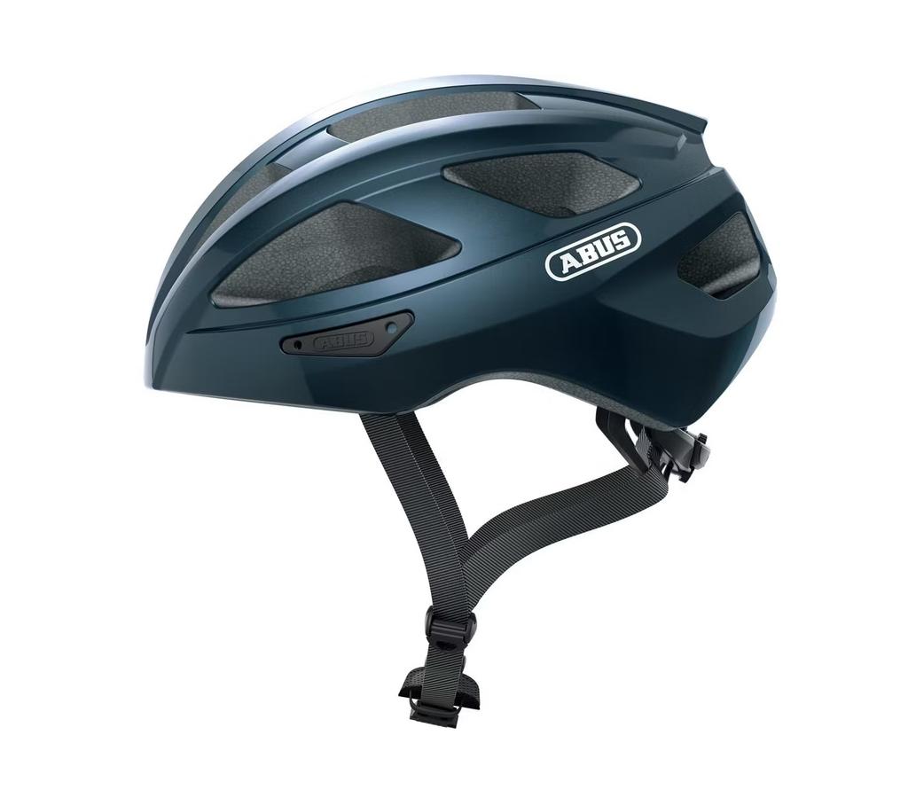 Kask Rowerowy Z Daszkiem Abus Macator Midnight Blue Regulowany