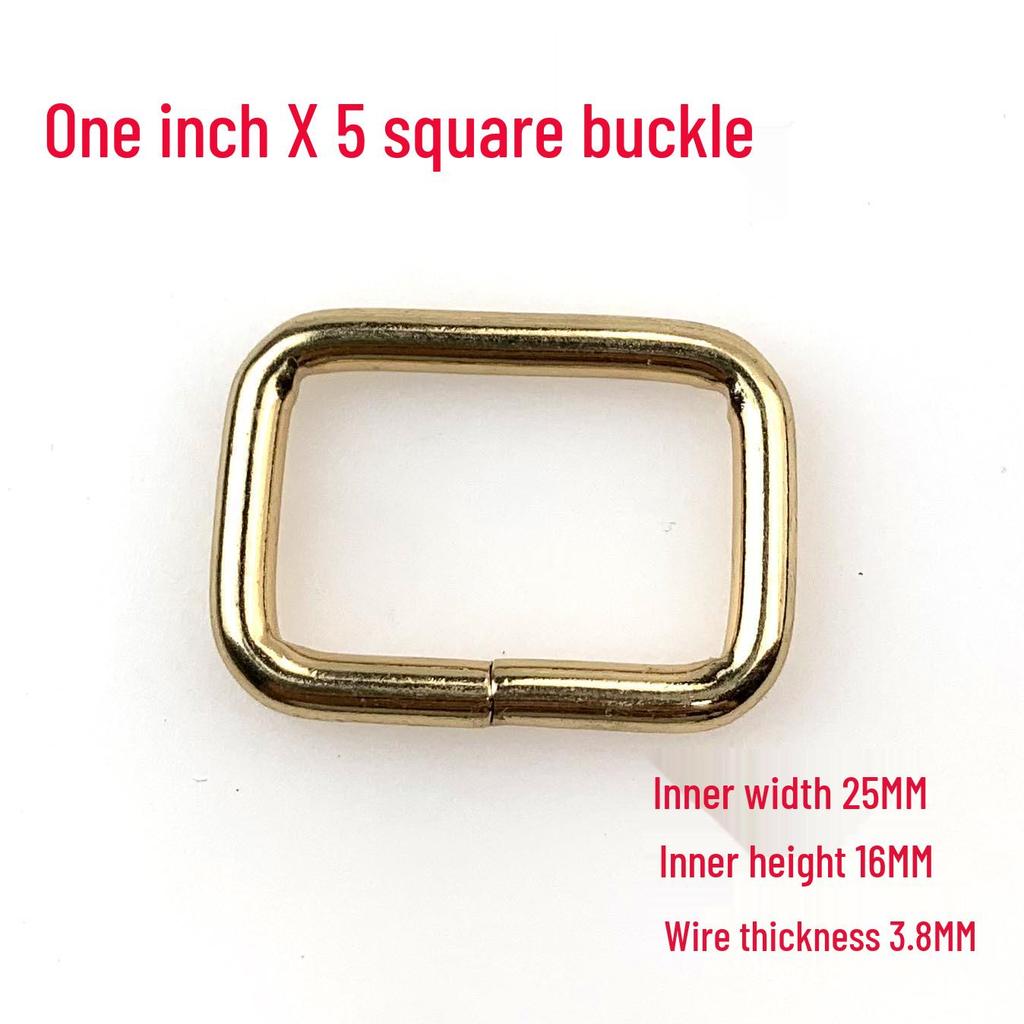 3.8MM Thick Iron Square Ring Buckle for Luggage and Webbing Adjustment