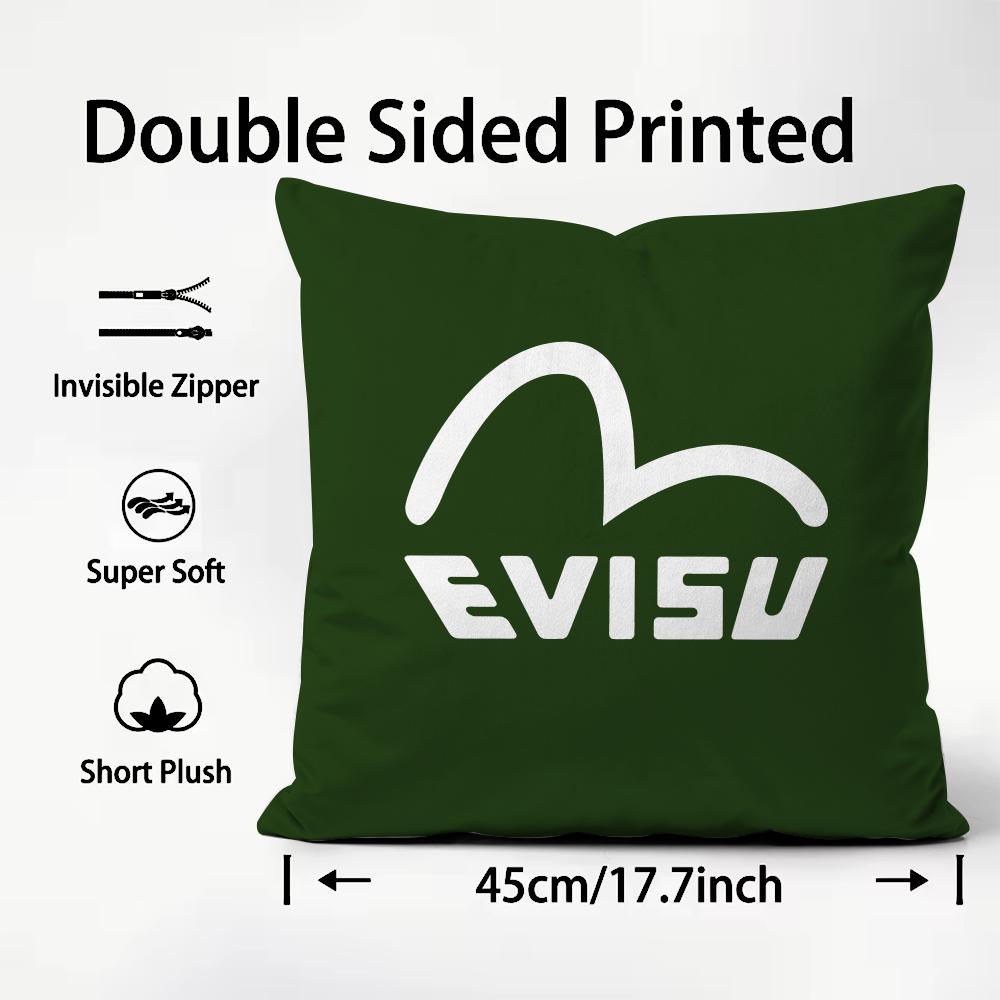 E-Evisu Feans Cushion Cover Pattern Printed Pillowcase For Living Room Sofa Cushion Cover & Bedroom Decor