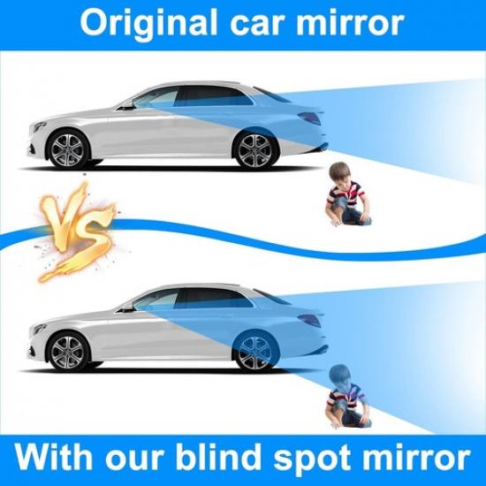 2X Blind Spot Mirror Auto 360° Wide Angle Convex Rear Side View Car Truck SUV
