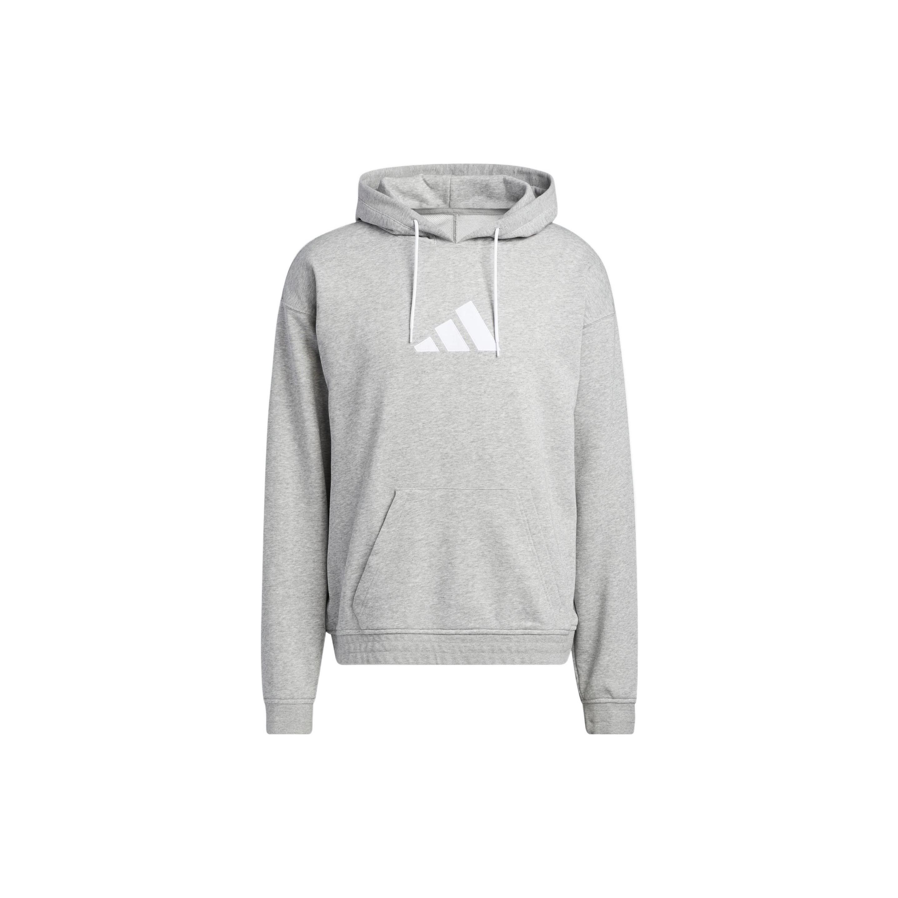 

Adidas Хлопковая Толстовка Баскетбол Повседневная Спортивная Мужская Толстовка Серая HF0237 S