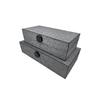 Modern Chinese-Style Cracked Texture PU Leather Decorative Storage for Hotel Bedroom Wardrobe