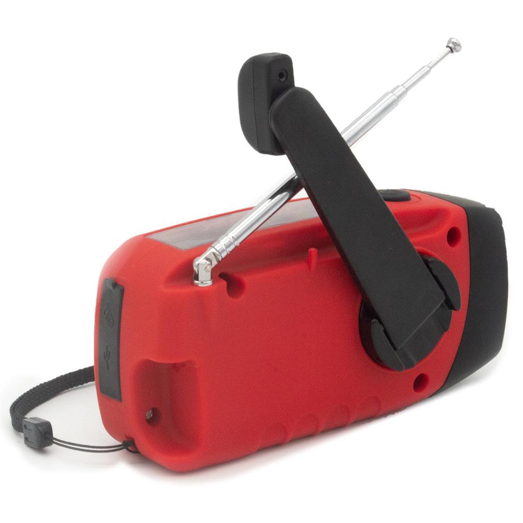 Portable Emergency Hand-cranked Radio with Flashlight and Auto-Tuning