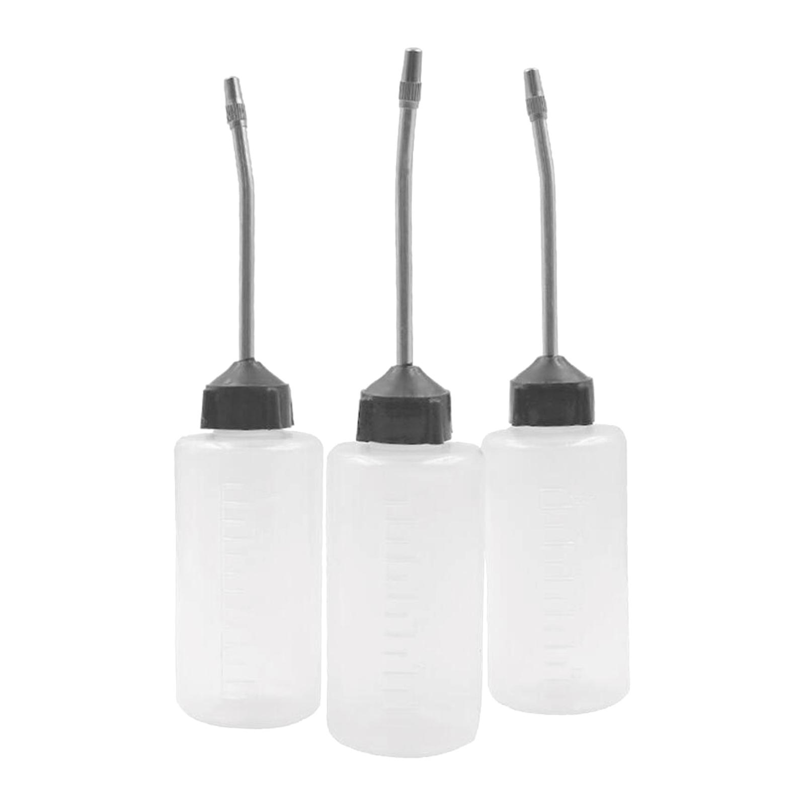 3 шт. с длинным изогнутым носиком 120 мл Пластиковый инструмент Высокопрочный Долговечный Пустой Швейный белый