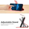 HT05 For Realme 12 4G/12+ 5G Wallet Case PU Leather Stand Phone Cover Lines Imprinted