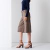 PINBLACK Check Midi Wide Pants Brown