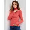 TIFICY Women's Fashion Casual Fall Winter Solid Color Print Long Sleeve High Neck Sweaters