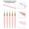 5Pcs Nail Art Brushes,Super Fine Thin Liner Nail Brush Set for Nail Gel Polish Painting Designs Gifts for Women Girls