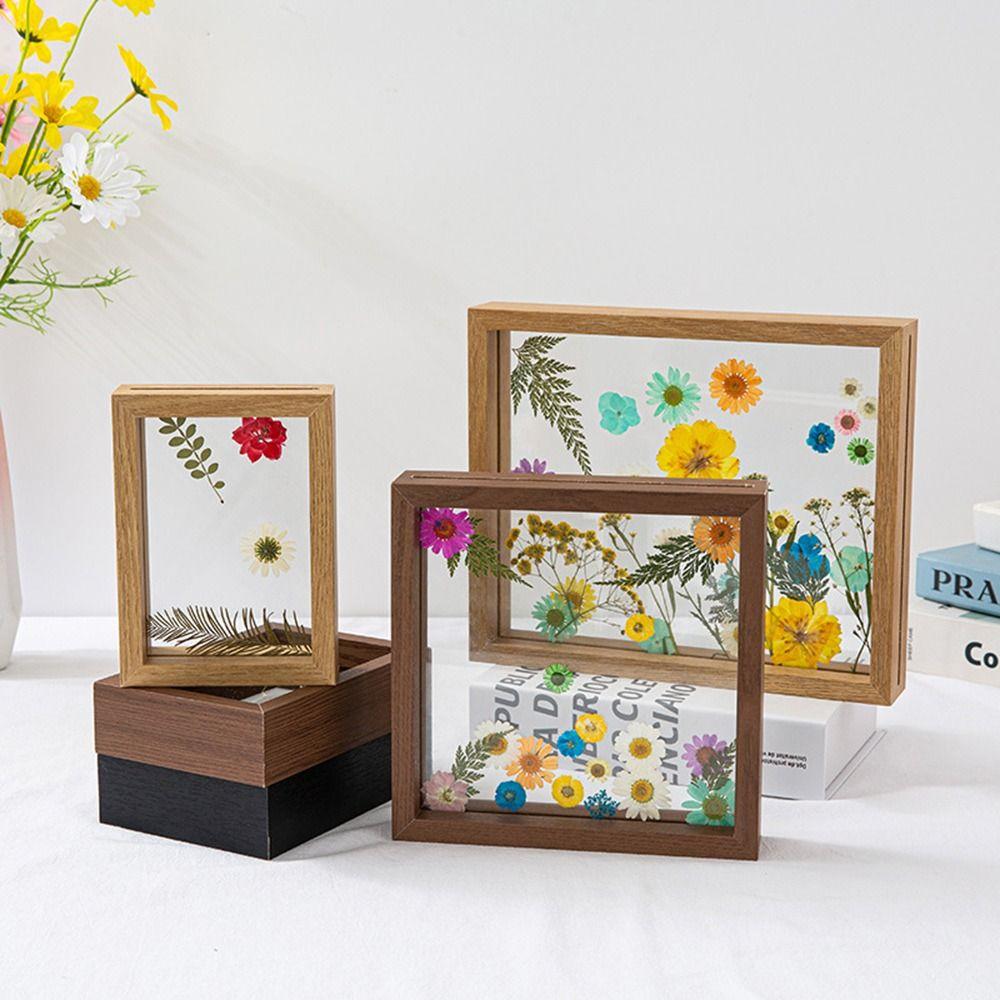 Wooden Photo Display Frame Transparent Paper-cut Picture Frame  Home Decoration