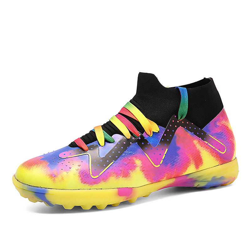 Non-slip football shoes children s professional training shoes breathable small and medium games tf broken nail football shoes 34