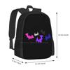 Genderfluid Bats Large Capacity School Backpack Laptop Bags Genderfluid Pride Trans Queer Lgbtq