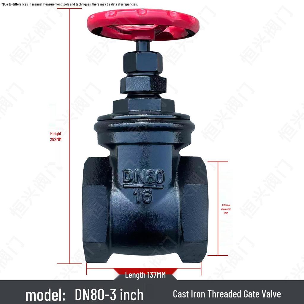 Z15T-10/16 Cast Iron Threaded Gate Valve, DN15-50