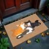 Cartoon Cat Floor Mat Entrance Entrance Crystal Velvet Dirt-resistant and Wear-resistant Foot Mat Floor Mat