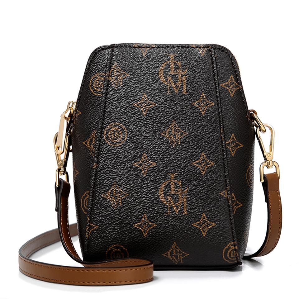 Letter Print Women's Crossbody Bag High-Quality PU Leather Small Square Bag Fashion Shoulder Handbag
