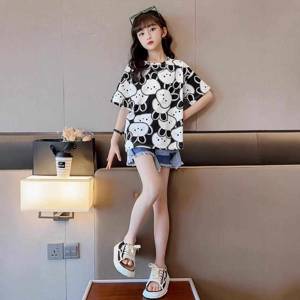 Girls Summer Short Sleeve T Shirt Lightweight Cool Feel Casual Top