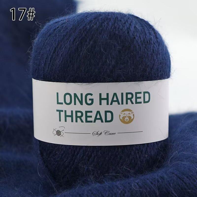 Filato di Pile di Visono a Pelo Lungo 50G Cappello Sciarpa Giacca Lavorati a Mano Moda Autunno Inverno Filato